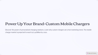 power up your brand custom mobile chargers