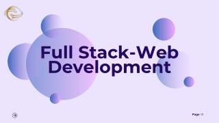 full stack web development