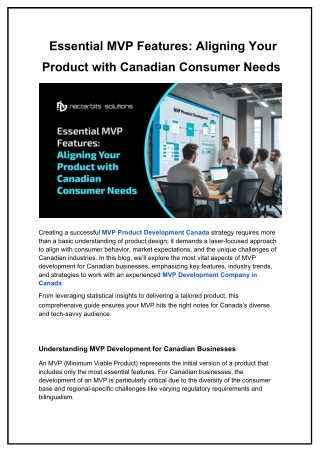 Essential MVP Features Aligning Your Product with Canadian Consumer Needs