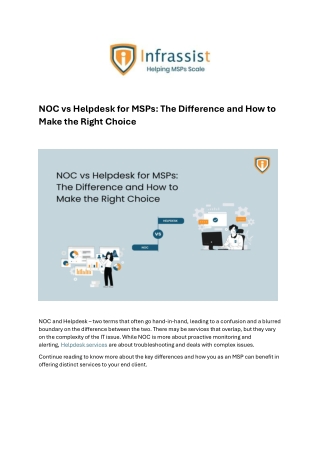 Noc vs Help desk