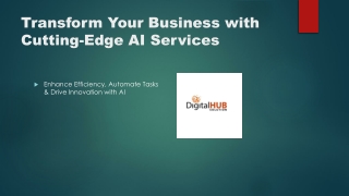 transform your business with cutting edge ai services