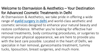 welcome to eternavision aesthetics your