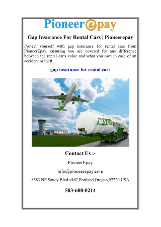 Gap Insurance For Rental Cars | Pioneerepay