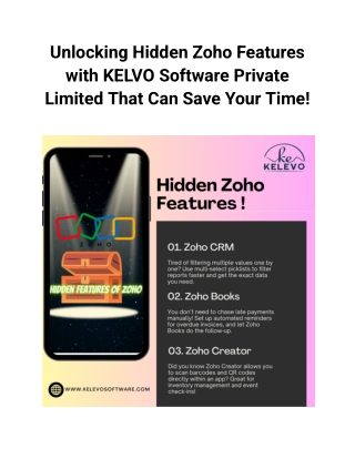unlocking hidden zoho features with kelvo