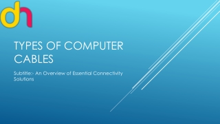 Types of Computer Cables