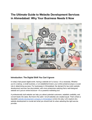 How a Professional Website Enhances Your Business’s Credibility in Ahmedabad