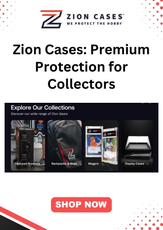 Premium Card Protection & Display Solutions – Only at Zion Cases