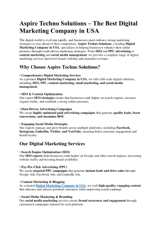 aspire techno solutions the best digital
