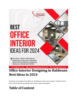 Best Office Interior Designing Ideas For 2024....