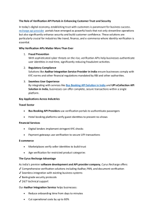 the role of verification api portals in enhancing