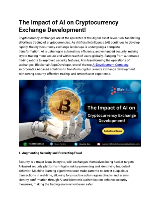 The Impact of AI on Cryptocurrency Exchange Development