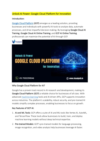 unlock ai power google cloud platform