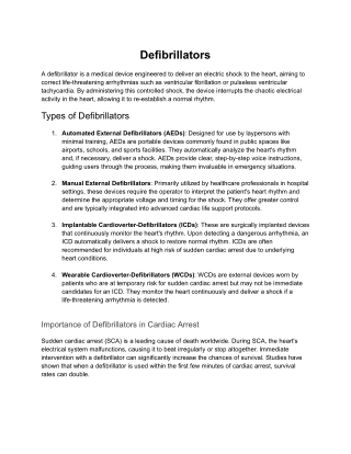 Defibrillators