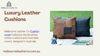Design Your Home with Luxury Leather Cushions from Melbourne Leather Co.