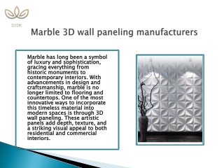 marble 3d wall paneling manufacturers
