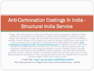 Anti Carbonation Coating Service In India - Structural India Service