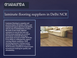 laminate flooring suppliers in delhi ncr