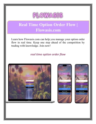 real time option order flow flowasis com