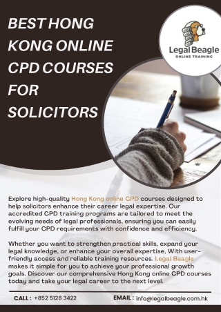 Best Hong Kong Online CPD Courses for Solicitors