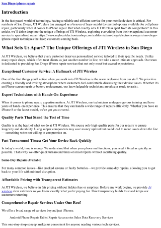 What Sets Us Apart? The Unique Offerings of JTI Wireless in San Diego