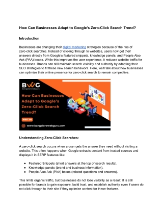 How Can Businesses Adapt to Google’s Zero-Click Search Trend