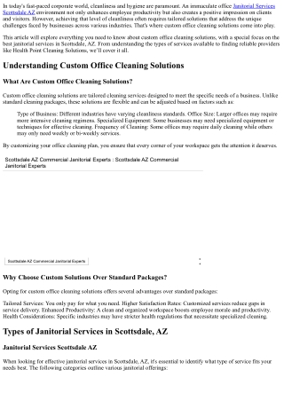 in today s fast paced corporate world cleanliness