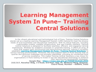 Learning Management System In Nagpur– Training Central Solutions