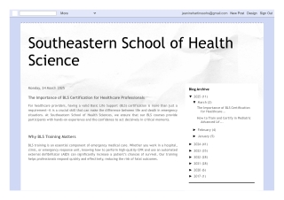 Southeastern School of Health Science_ The Importance of BLS Certification for Healthcare Professionals
