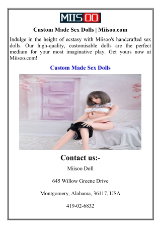 Custom Made Sex Dolls Miisoo.com
