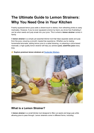 Lemon Strainers