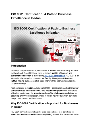 iso 9001 certification a path to business