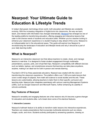 Nearpod_ Your Ultimate Guide to Education & Lifestyle Trends