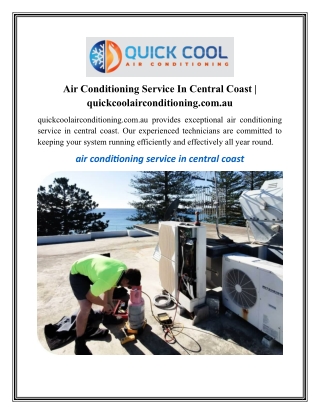 Air Conditioning Service In Central Coast  quickcoolairconditioning.com.au
