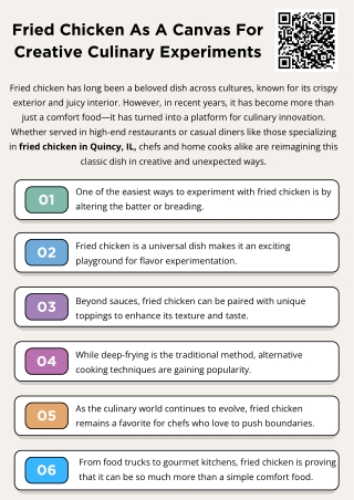 Fried Chicken As A Canvas For Creative Culinary Experiments