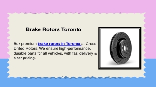 brake rotors toronto