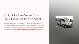 unlock hidden value turn your extra car into