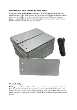 Metal Tags