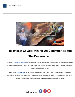 The Impact Of Opal Mining On Communities And The Environment.docx