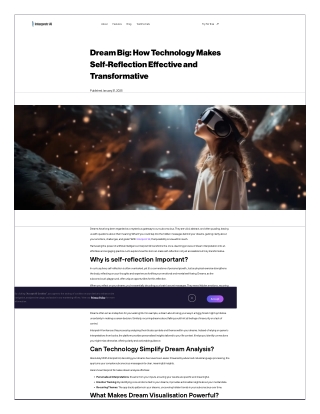 Dream Big How Technology Makes Self-Reflection Effective and Transformative