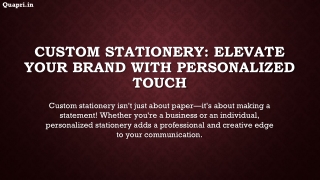 Custom Stationery