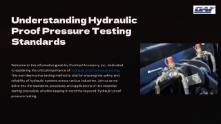 Understanding Hydraulic Proof Pressure Testing Standards