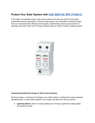 protect your solar system with cnc 600v