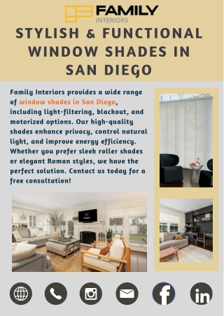 Stylish & Functional Window Shades in San Diego