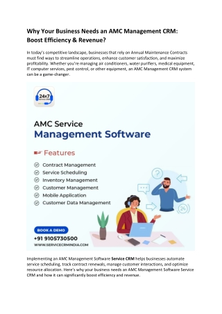 why your business needs an amc management