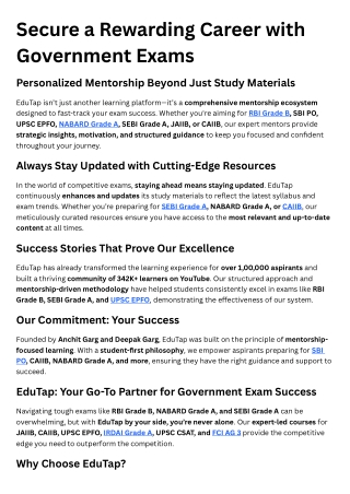 secure a rewarding career with government exams