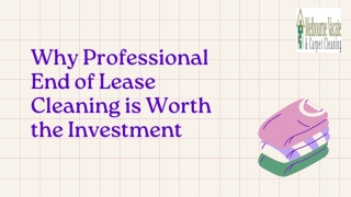 Why Professional End of Lease Cleaning is Worth the Investment