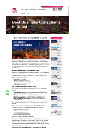 Best Business Consultants in Dubai
