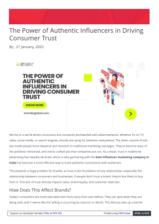 The Power of Authentic Influencers in Driving Consumer Trust