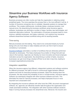 Optimize Business Processes with Insurance Software
