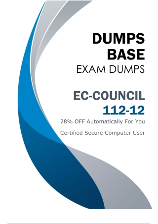 Right 112-12 Dumps (V8.02) - Valid Study Materials for 112-12 Exam Preparation